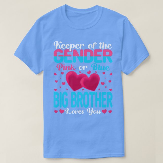 Rosa oder blaue Big Brother Lieben, die das Geschl T-Shirt (Design vorne)