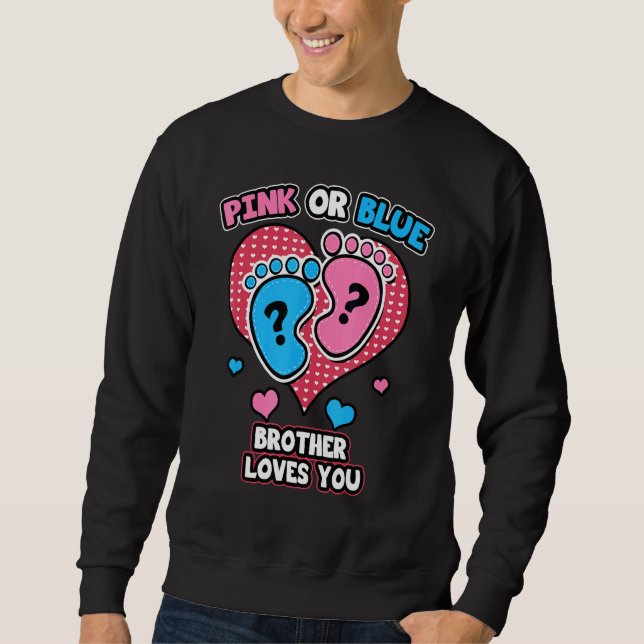 Rosa oder blaue Brüder Lieben Sie Geschlecht offen Sweatshirt (Vorderseite)