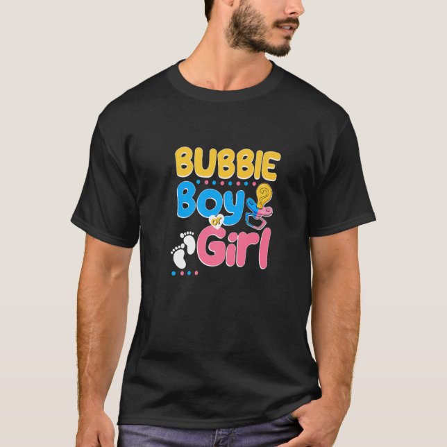 Rosa oder blaue Bubby-Lieben Sie jüdische Großmutt T-Shirt (Vorderseite)