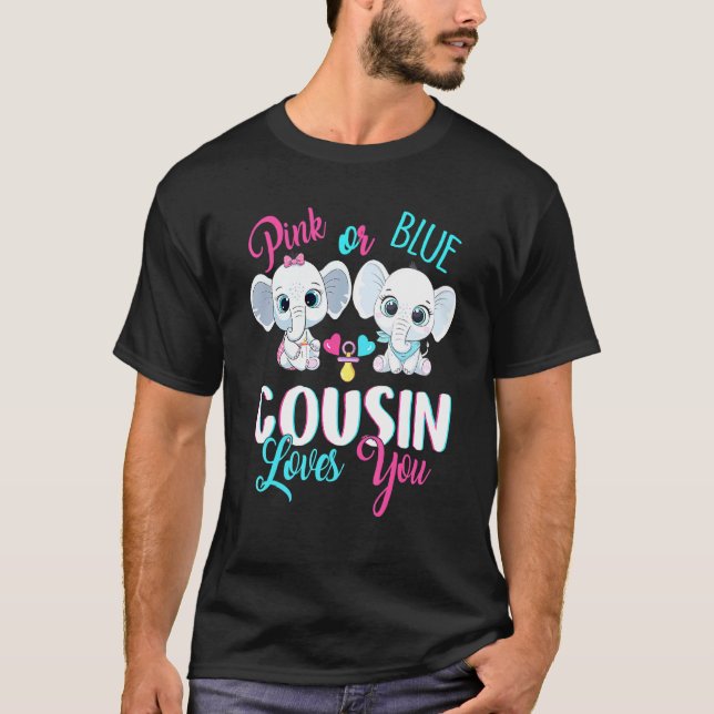 Rosa oder blaue Cousin Lieben Sie Elefanten Baby G T-Shirt (Vorderseite)