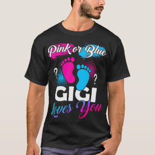 Rosa oder blaue Gigi-Lieben, die Ihr Baby-Geschlec T-Shirt