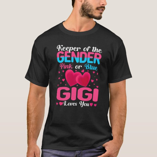 Rosa oder blaue Gigi-Lieben Sie bewahren die Gende T-Shirt (Vorderseite)