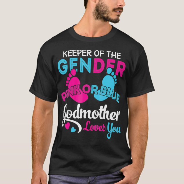 Rosa oder blaue Godmaterinnen Lieben Sie Geschlech T-Shirt (Vorderseite)
