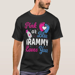 Rosa oder blaue GRAMMY-Liebe Sie Geschlecht Baby R T-Shirt
