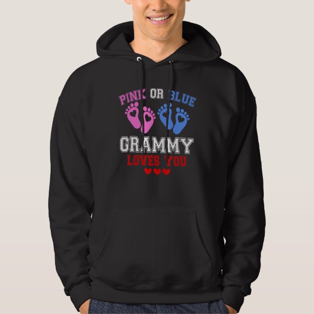 Rosa oder blaue Grammy-Lieben Sie Geschlecht zeige Hoodie (Vorderseite)