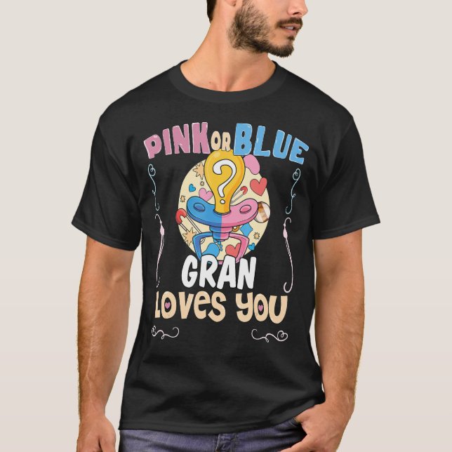Rosa oder blaue Gran Lieben Ihr bestes Oma je Gran T-Shirt (Vorderseite)