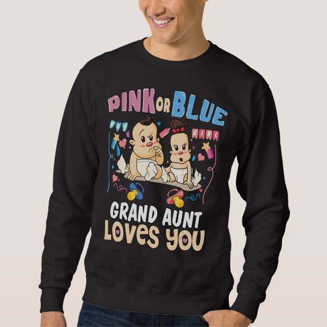 Rosa oder blaue Grand Tante Lieben Ihr bester Trau Sweatshirt (Vorderseite)