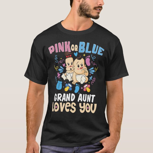 Rosa oder blaue Grand Tante Lieben Ihr bester Trau T-Shirt (Vorderseite)