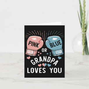 Rosa oder blaue Grandpa-Lieben, die Sie Boxing Gen Karte