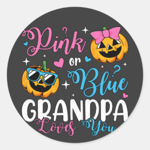 Rosa oder blaue Grandpa-Lieben, die Sie pumpen Bab Runder Aufkleber