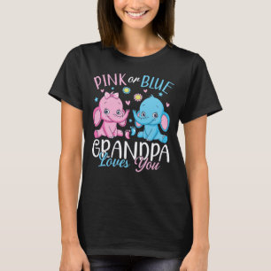 Rosa oder blaue Grandpa-Lieben Sie Elefantenfrauen T-Shirt