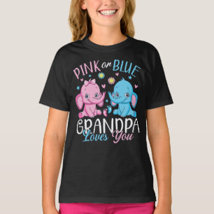 Rosa oder blaue Grandpa-Lieben Sie Elephant Baby G T-Shirt