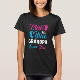 Rosa oder blaue Grandpa-Lieben Sie Funny Gender Re T-Shirt