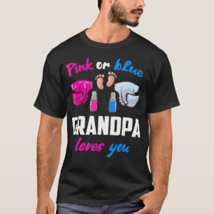 Rosa oder blaue Grandpa-Lieben Sie Geschlecht offe T-Shirt