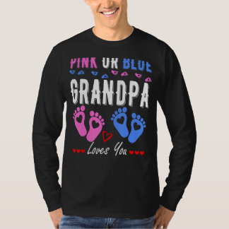 Rosa oder blaue Grandpa-Lieben Sie Geschlecht zeig T-Shirt
