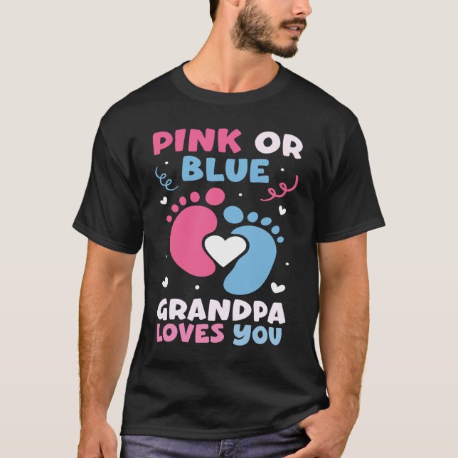Rosa oder blaue Grandpa-Lieben Sie Granddad Baby G T-Shirt (Vorderseite)