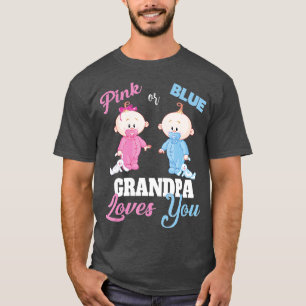 Rosa oder blaue Grandpa-Lieben YouGender Reveal T-Shirt