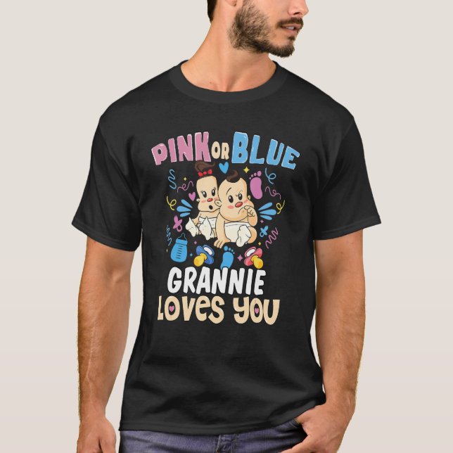 Rosa oder blaue Grannie Lieben Ihr bestes Oma je G T-Shirt (Vorderseite)