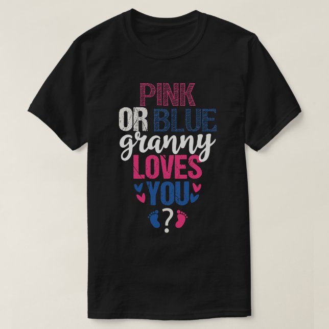 Rosa oder blaue Granny Lieben T-Shirt (Design vorne)