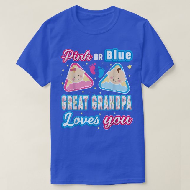 Rosa oder blaue große Grandpa-Lieben, die Sie Gesc T-Shirt (Design vorne)