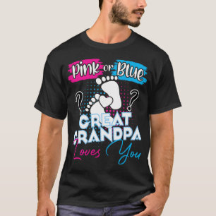 Rosa oder blaue große Grandpa-Lieben Sie schwanger T-Shirt