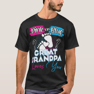Rosa oder blaue große Grandpa-Lieben Sie schwanger T-Shirt