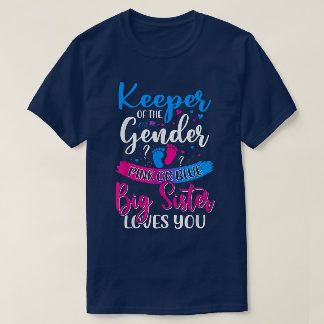 Rosa oder blaue, große Lieben, die das Geschlecht  T-Shirt (Design vorne)