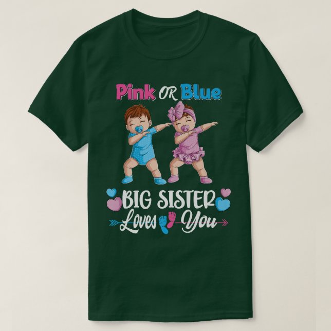 Rosa oder blaue, große Lieben, die Sie Baby Geschl T-Shirt (Design vorne)
