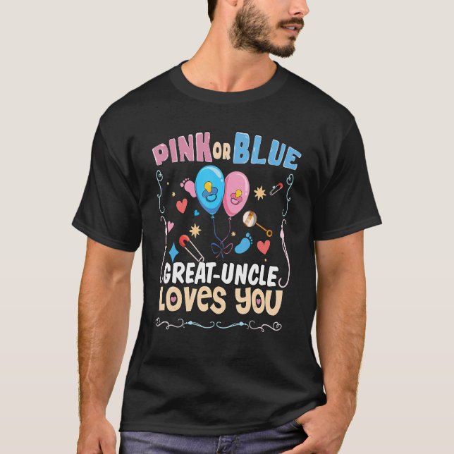 Rosa oder blaue große Lieben Sie am besten Onkel j T-Shirt (Vorderseite)