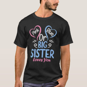 Rosa oder blaue große Lieben Sie schwanger Annoul T-Shirt