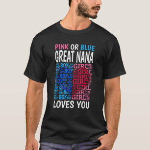 Rosa oder blaue große Nana-Lieben, die Sie Geschle T-Shirt