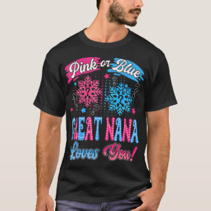 Rosa oder blaue große Nana-Lieben Sie Schneeflocke T-Shirt