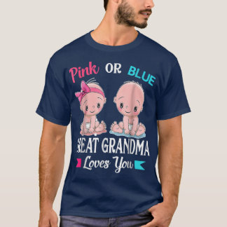 Rosa oder blaue große Oma-Lieben, die Sie Geschlec T-Shirt