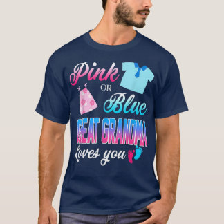 Rosa oder blaue große Oma-Lieben, die Sie Geschlec T-Shirt