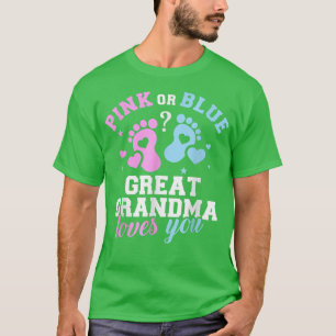 Rosa oder blaue große Oma Lieben Sie, Baby Gender T-Shirt