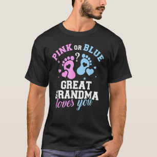 Rosa oder blaue große Oma-Lieben Sie Baby Geschlec T-Shirt