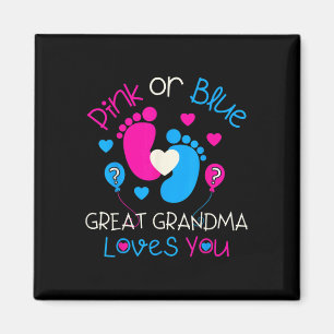 Rosa oder blaue große Oma-Lieben Sie Shirt Geschle Magnet