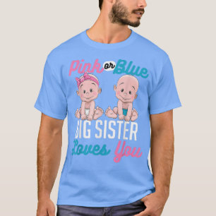 Rosa oder blaue große Schwester Lieben Sie für die T-Shirt