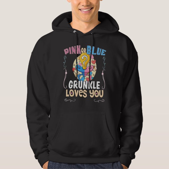 Rosa oder blaue Grunkel Lieben Ihr bester Großer O Hoodie (Vorderseite)