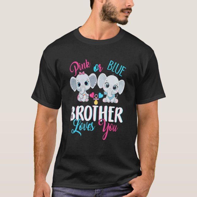 Rosa oder blaue Lieben, die Sie Elefanten Baby Gen T-Shirt (Vorderseite)