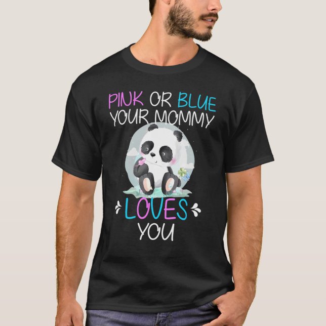 Rosa oder blaue Lieben Sie Niedlich Panda Bär Clas T-Shirt (Vorderseite)