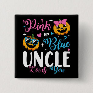 Rosa oder blaue Lieben Sie Pumpkin Baby Square Button