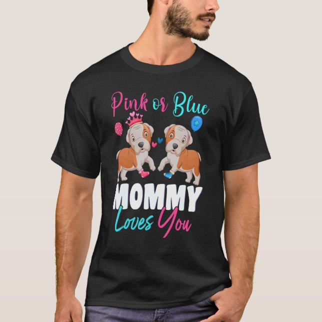 Rosa oder blaue Mami-Lieben, die Sie Hunde erfasse T-Shirt (Vorderseite)