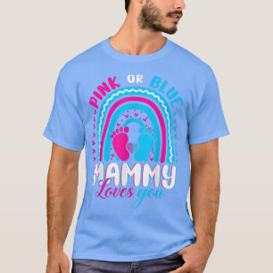 Rosa oder blaue MAMMY-Lieben Sie Geschlecht zeigen T-Shirt