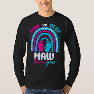 Rosa oder blaue MAW-Lieben Sie Geschlecht zeigen P T-Shirt
