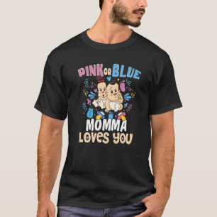 Rosa oder blaue Momma-Lieben Die beste Mama je Mut T-Shirt