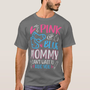 Rosa oder blaue Mommy Baby Se Gender Reveal Party T-Shirt