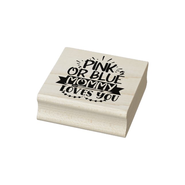 Rosa oder blaue Mommy-Lieben Gummistempel (Stempel)