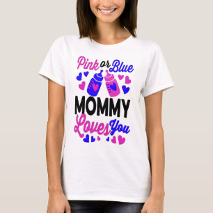 Rosa oder blaue MOMMY-Lieben   Mama für Kinder T-Shirt