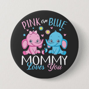 Rosa oder blaue Mommy Lieben Sie Elephant Baby Rou Button